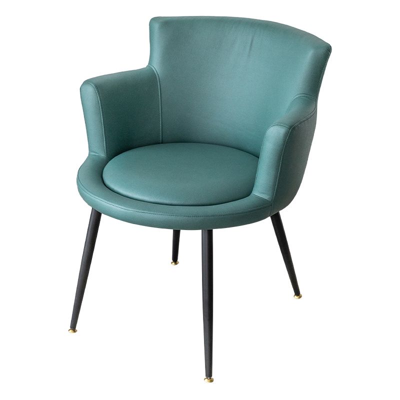 Contemporary Metal Dining Room Chair Upholstered Arm Single Dining Chair Clearhalo ' kitchen&dining_furn' 'Dining Chairs' 'Dining Tables & Seating' 'dining_chair' 'furn' 'furn_dining_chair' 'Furniture' 'furniture_dining_chair' 'Kitchen & Dining Furniture' 'kitchen' 1200x1200_286ead20-e201-4a33-96a6-b6231af07b55