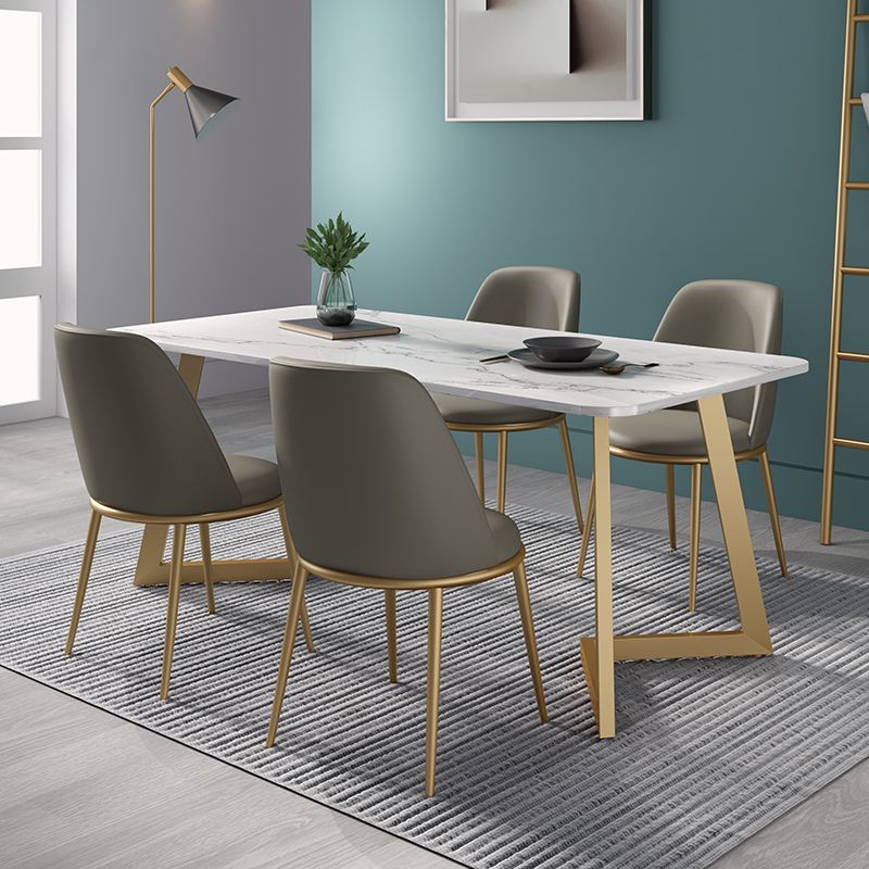 Nordic 1/4/5 Pieces Dining Set Sintered Stone Dining Table with Leather Chairs Clearhalo 'Dining Room Sets' 'Dining Tables & Seating' 'dining_room_set' 'furn' 'furn_dining_room_set' 'Furniture' 'furniture_dining_room_set' 'Kitchen & Dining Furniture' 'kitchen&dining_furn' 'kitchen' 1200x1200_286f1808-f3d6-4601-b665-89a2b46ade0c