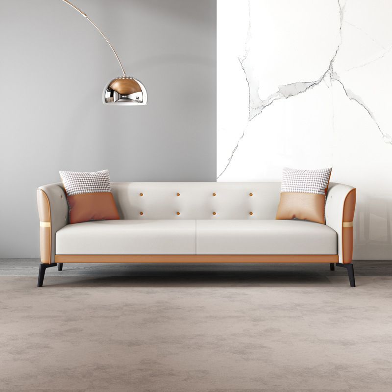 Nordic Faux Leather Waterproof Sofa Tight Back Sette for Apartment Clearhalo 'furn' 'furn_sofas' 'Furniture' 'Living Room Furniture' 'Sofa' 'sofas' 1200x1200_28703d8b-1d8c-48a4-b526-a1424eb09476