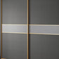 Grey Engineered Wood Wardrobe Cabinet Contemporary Wardrobe Armoire