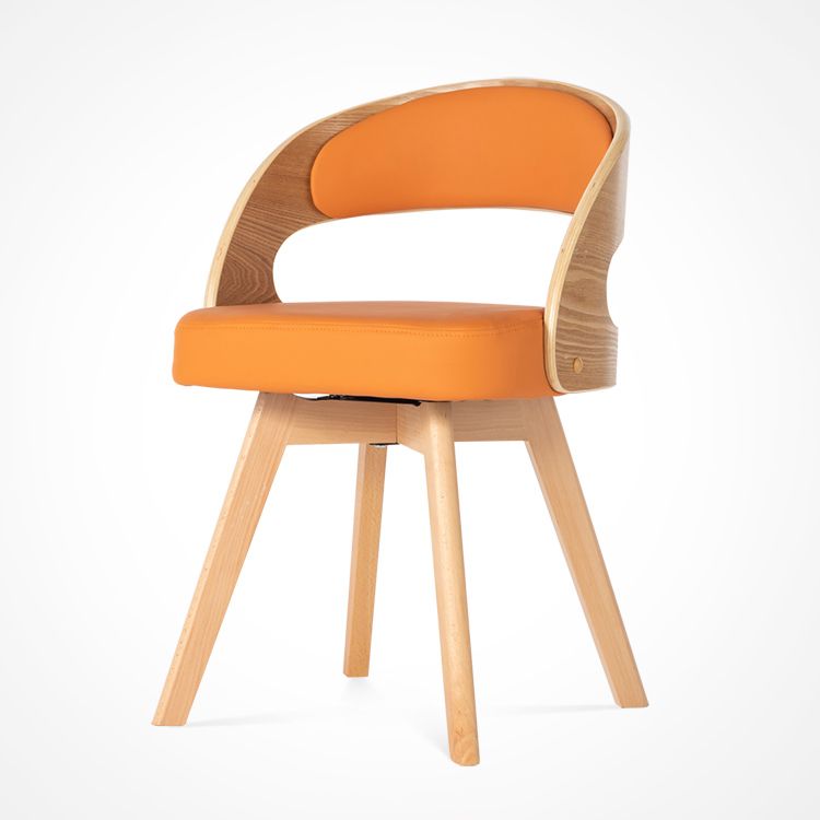 Wood Modern Dining Arm Chair with Color Cushion Open Back Dining Side Chair for Home Clearhalo ' kitchen&dining_furn' 'Dining Chairs' 'Dining Tables & Seating' 'dining_chair' 'furn' 'furn_dining_chair' 'Furniture' 'furniture_dining_chair' 'Kitchen & Dining Furniture' 'kitchen' 1200x1200_2870b559-b022-48fa-8427-f2ce0c84d1c2