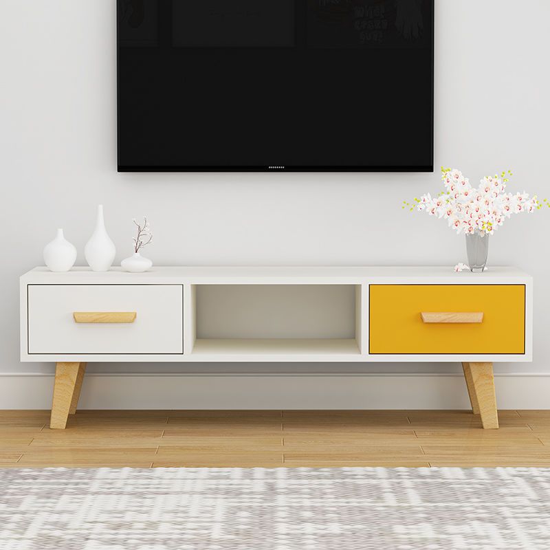 Scandinavian TV Media Stand with Drawers Wood TV Stand Console Clearhalo 'furn' 'furn_tv_stands_entertainment_centers' 'Furniture' 'Living Room Furniture' 'TV Stands & Entertainment Centers' 'TV Stands & Media Storage Furniture' 'tv_stands_entertainment_centers' 1200x1200_2870ce46-376a-4e60-87f9-5cd2c6678eae