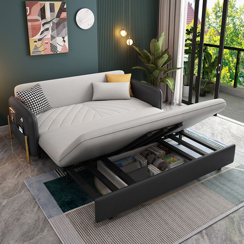 Divano divano in stile glam divano a braccio quadrato, 31,49 "di larghezza con deposito