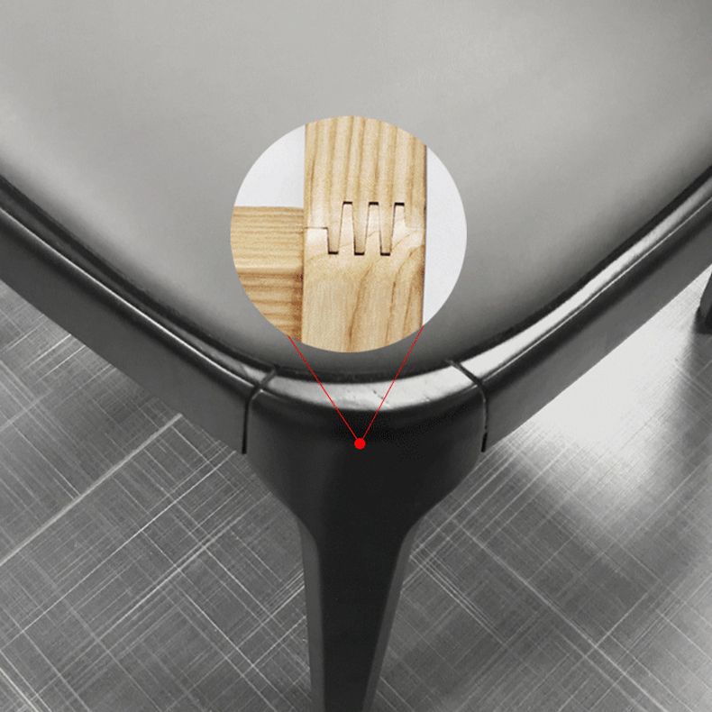 Indoor Industrial Side Chair Solid Back Wood Upholstered Dining Room Chair Clearhalo ' kitchen&dining_furn' 'Dining Chairs' 'Dining Tables & Seating' 'dining_chair' 'furn' 'furn_dining_chair' 'Furniture' 'furniture_dining_chair' 'Kitchen & Dining Furniture' 'kitchen' 1200x1200_28721b08-f54a-4f3b-8a5f-5693218666d7