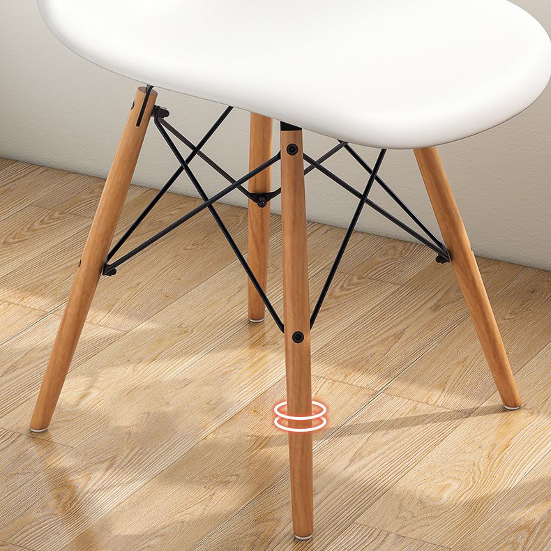 Contemporary Indoor-Outdoor Plastic Side Chair Dining Room Armless Solid Back Chair Clearhalo ' kitchen&dining_furn' 'Dining Chairs' 'Dining Tables & Seating' 'dining_chair' 'Furniture' 'furniture_dining_chair' 'Kitchen & Dining Furniture' 'kitchen' 1200x1200_2875ee9b-e000-4ae0-a6c6-9ef69bc15fad