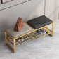 Modern Style Entryway Bench Cushioned Rectangle Metal Seating Bench Clearhalo 'Benches' 'Chairs & Seating' 'furn' 'furn_benches' 'Furniture' 'Living Room Furniture' 1200x1200_28763fb3-36a7-4b38-a108-58655d4cf552