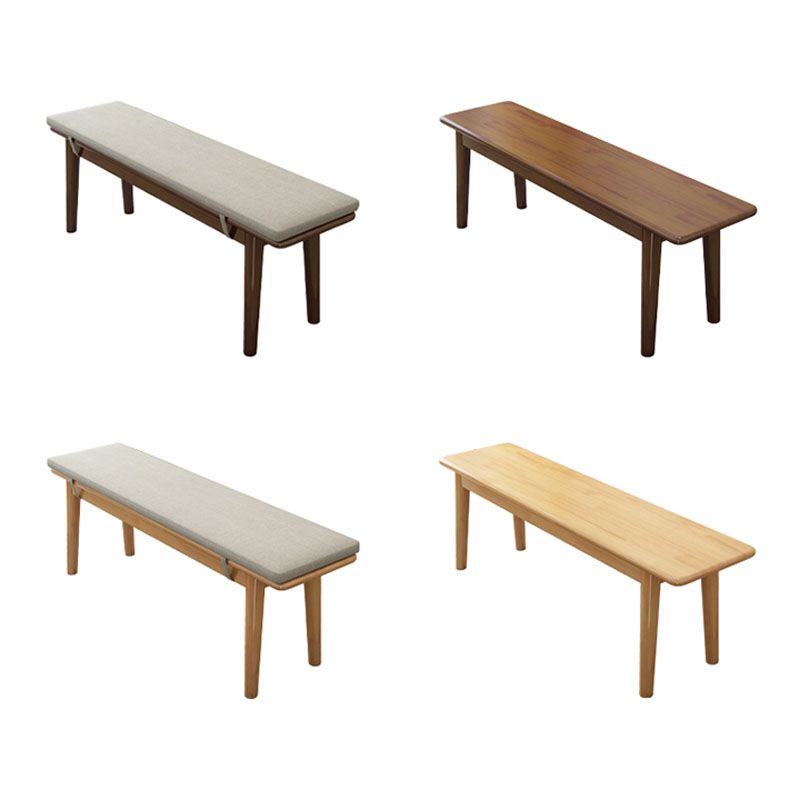 Solid Wood Seating Bench Modern Rectangle Bench , 11.7-inch Width Clearhalo 'Benches' 'Chairs & Seating' 'furn' 'furn_benches' 'Furniture' 'Living Room Furniture' 1200x1200_28764809-1039-499a-bbb7-1299bd337156