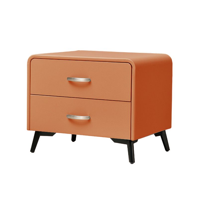 18 '' tavolo da notte in legno massello alto 2-disegno in pelle finta