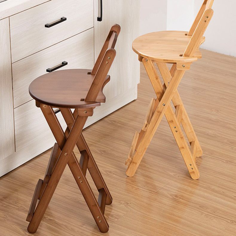 Modern Design Low Back Round Bar Stools for Home Solid Wood Bar Stool with Wood Seat Clearhalo 'Bar Furniture' 'Bar Stools' 'bar_stools' 'furn' 'furn_bar_stools' 'Furniture' 'furniture_bar_stools' 'Kitchen & Dining Furniture' 1200x1200_2878569f-b119-4e3c-b378-d7c5b7163ccd