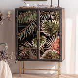 Glam Glass Door Sideboard Engineered Wood Side Board for Kitchen Use Clearhalo 'buffet_sideboard' 'Buffets & Sideboards' 'furn' 'furn_buffet_sideboard' 'Furniture' 'Kitchen & Dining Furniture' 1200x1200_28796650-7b42-4a2f-9524-2dc40c57428e