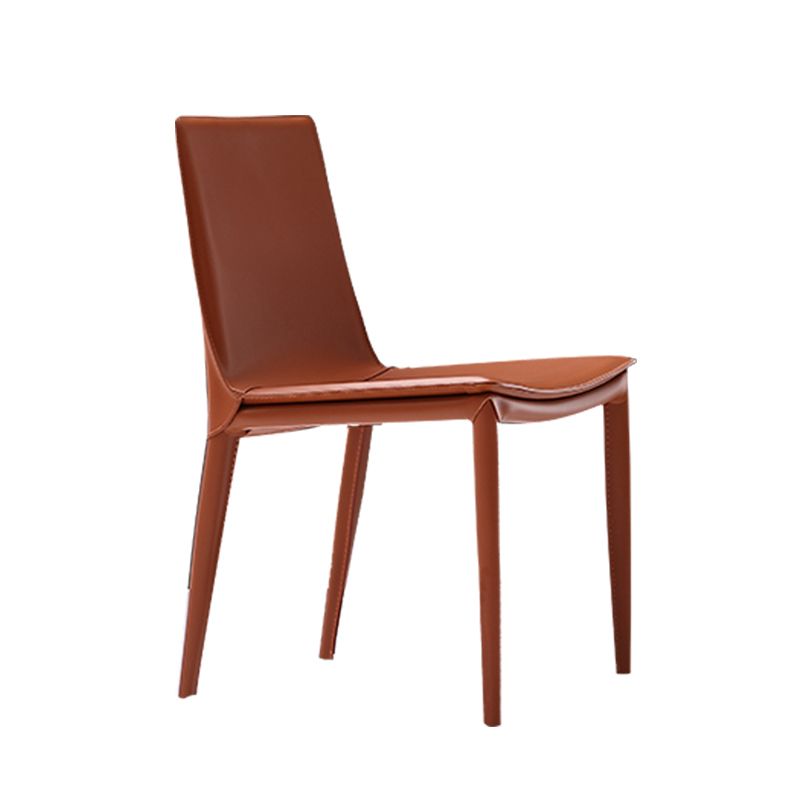 Glam Style Metal Dining Side Chairs Solid Back Armless Chair for Kitchen Clearhalo ' kitchen&dining_furn' 'Dining Chairs' 'Dining Tables & Seating' 'dining_chair' 'furn' 'furn_dining_chair' 'Furniture' 'furniture_dining_chair' 'Kitchen & Dining Furniture' 'kitchen' 1200x1200_2879cce0-cf9f-4cec-bba6-68fcb85aeabc