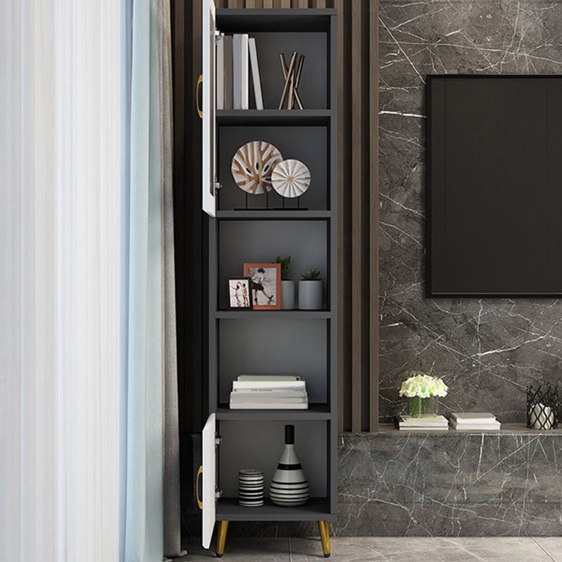 15.7" W Modern Glass Paned Cabinet Shelves Included Side Cabinet with 2 Doors Clearhalo 'Cabinets & Chests' 'cabinets_chests' 'furn' 'furn_cabinets_chests' 'Furniture' 'Living Room Furniture' 1200x1200_287c76ed-c4ea-4896-8e9a-dea0d828669e