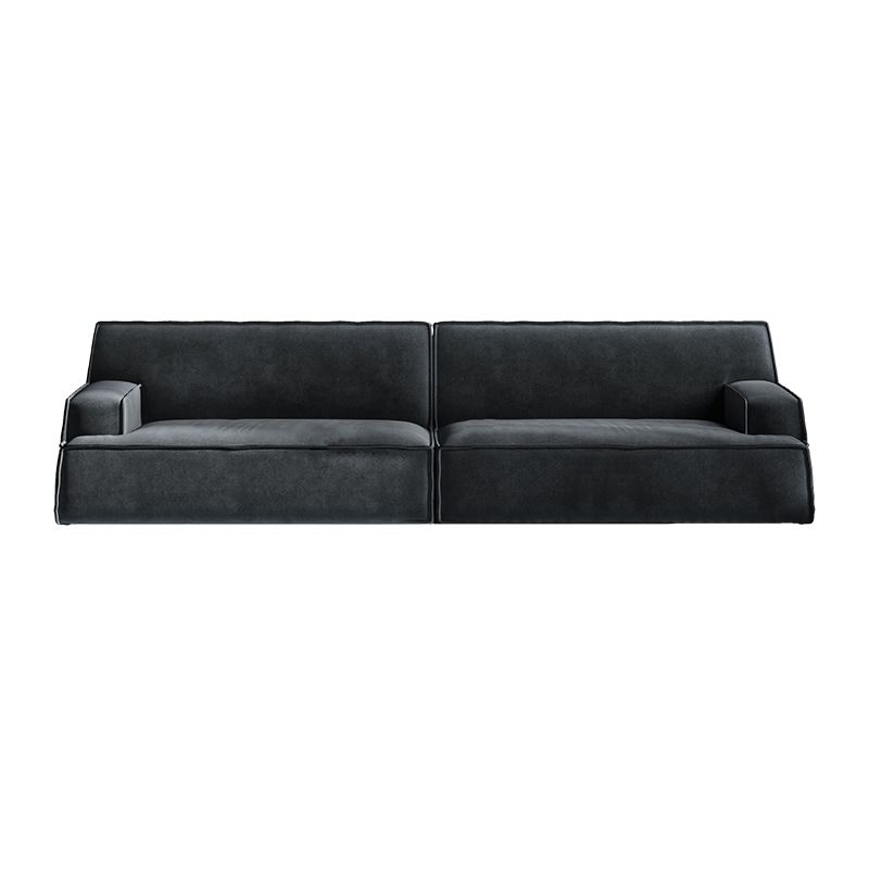 Living Room Square Arm Standard Sofa Dark Gray Cushion Back Couch Clearhalo 'furn' 'furn_sofas' 'Furniture' 'furniture_sofas' 'Living Room Furniture' 'Sofa' 'sofas' 1200x1200_287c7dbc-f5b3-4ea8-b62a-8a54cbbefedd