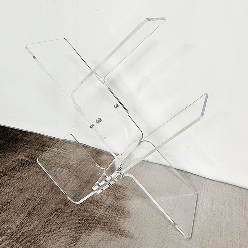 Modern Antique Finish Shelf Bookcase Acrylic Book Shelf with Shelves Clearhalo 'Bookcases' 'furn' 'furn_bookcases' 'Furniture' 'Office Furniture' 1200x1200_287d0bf4-df02-4054-892a-79d45b471db8