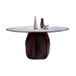 Round Standard Height Dining Table Modern Solid Wood Pedestal Dining Table