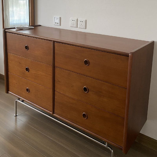 Ultra-Modern Double Dresser Pine Storage Chest Dresser for Bedroom