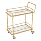 33.86 "モダンな長方形の高さの準備テーブル家のためのローリングメタル準備テーブル