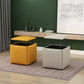 Target de terciopelo moderno Pouf Square con almacenamiento resistente a la mancha de almacenamiento otomano