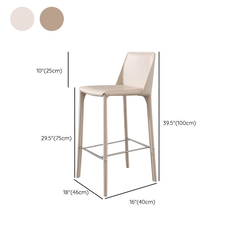 Eigentijdse 39 "hoogtevaart naar de teller hoge stoel met lederen kussen