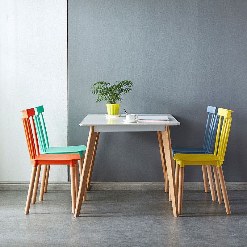 Contemporary Style Chair Dining Armless Dining Chairs with Wooden Legs for Home Clearhalo 'Dining Chairs' 'Dining Tables & Seating' 'dining_chair' 'furn' 'furn_dining_chair' 'Furniture' 'Kitchen & Dining Furniture' 1200x1200_28813b69-502f-4741-8c54-826449a6d785