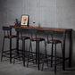 Contemporary Square Dining Stools Metal Bar Stools with Footrest