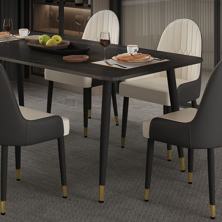 Modern 1/2/7 Pieces Dining Set Rectangle Stone Dining Table for Dining Room