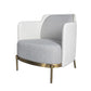 Glam Basic Four Leg Arm Chair Leather Accent Armchair for Bedroom