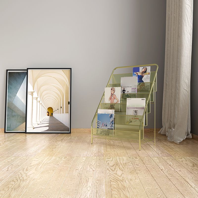 Closed Back Iron Ladder Bookshelf Contemporary Vertical Bookcase Clearhalo 'Bookcases' 'furn' 'furn_bookcases' 'Furniture' 'furniture_bookcases' 'Office Furniture' 1200x1200_2881e93e-74cc-4a4f-bba7-0d23694ac860