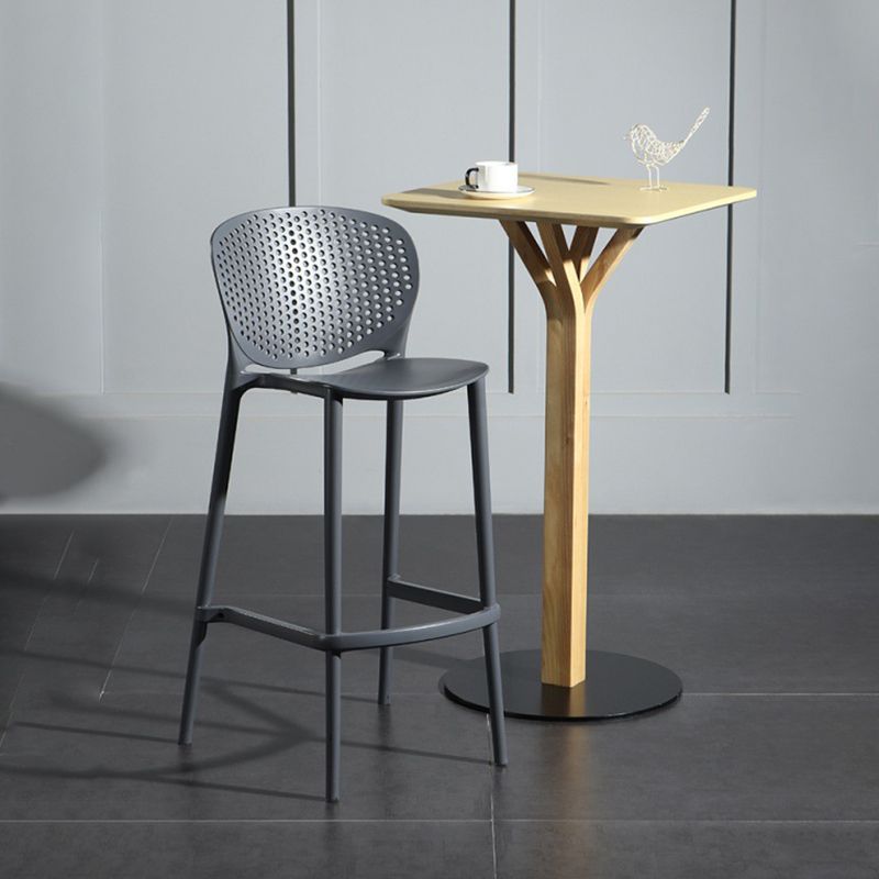 Contemporary Style Bar-stool Plastic Counter Bar Stool with Plastic Legs for Home Clearhalo 'Bar Furniture' 'Bar Stools' 'bar_stools' 'furn' 'furn_bar_stools' 'Furniture' 'furniture_bar_stools' 'Kitchen & Dining Furniture' 1200x1200_288246fc-2439-4ad3-96ca-c1146f801196