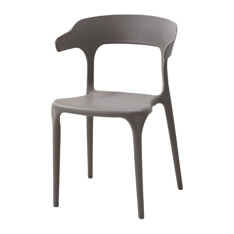 Modern Style Stackable Chairs Dining Armless Open Back Chair with Plastic Legs for Kitchen Clearhalo ' kitchen&dining_furn' 'Dining Chairs' 'Dining Tables & Seating' 'dining_chair' 'furn' 'furn_dining_chair' 'Furniture' 'furniture_dining_chair' 'Kitchen & Dining Furniture' 'kitchen' 1200x1200_28827b67-17d8-4905-b7cc-d0aec25c12d7