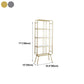 Libreria da 12 "w metal telaio moderna libreria di archiviazione aperta nera / oro