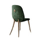 Nordic Style Armless Dining Chairs Glam Side Chairs with Metal Base