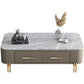 4 Legs Steel Frame Base Design Grey/white Slate Top Coffee Table Clearhalo 'Coffee & Accent Tables' 'Coffee Tables' 'coffee_tables' 'furn' 'furn_coffee_tables' 'Furniture' 'Living Room Furniture' 1200x1200_28834a70-b594-4ab5-8ca9-b175e926a7b6