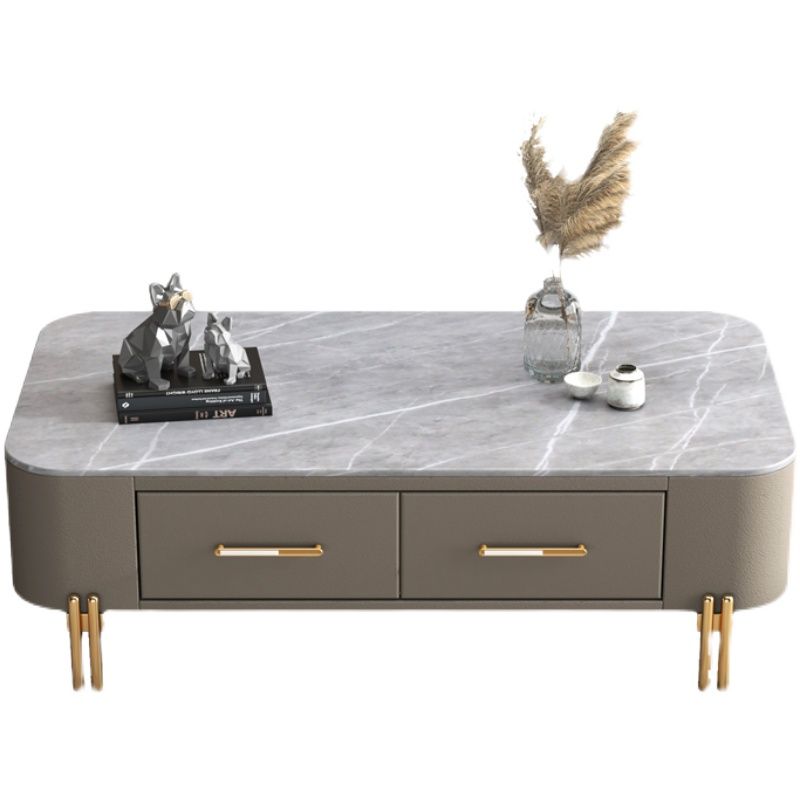 4 Legs Steel Frame Base Design Grey/white Slate Top Coffee Table Clearhalo 'Coffee & Accent Tables' 'Coffee Tables' 'coffee_tables' 'furn' 'furn_coffee_tables' 'Furniture' 'Living Room Furniture' 1200x1200_28834a70-b594-4ab5-8ca9-b175e926a7b6