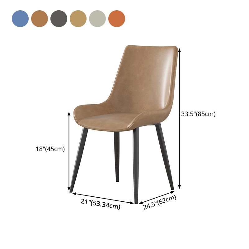 Metal Industrial Dining Side Chair Solid Back Dining Armless Single Chair Clearhalo ' kitchen&dining_furn' 'Dining Chairs' 'Dining Tables & Seating' 'dining_chair' 'furn' 'furn_dining_chair' 'Furniture' 'furniture_dining_chair' 'Kitchen & Dining Furniture' 'kitchen' 1200x1200_28834d28-9914-45ec-b32f-ca0c317e4992