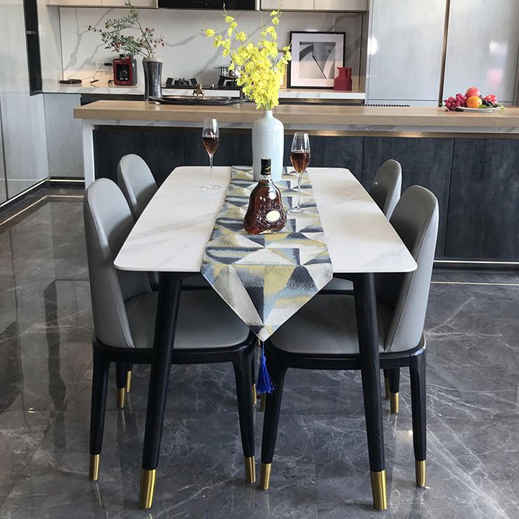 Rectangle Luxury Style Dining Table Two-Color Fixed Table with Sintered Stone Clearhalo ' dining_table' 'Dining Tables & Seating' 'Dining Tables' 'furn' 'furn_dining_table' 'Furniture' 'furniture_dining_table' 'Kitchen & Dining Furniture' 'kitchen&dining_furn' 'kitchen' 'kitchen_dining_table' 1200x1200_2885cb43-932e-4a8c-97a7-6e89cf684217