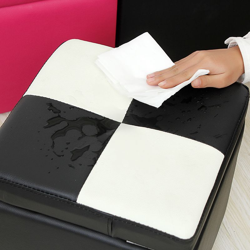 Modern Color Block Square Cube Water Resistant Storage Ottoman Clearhalo 'furn' 'furn_ottomans_poufs' 'Furniture' 'Living Room Furniture' 'Ottomans & Poufs' 'ottomans_poufs' 1200x1200_28864357-dc61-46f4-b44b-ac8834cec1bd