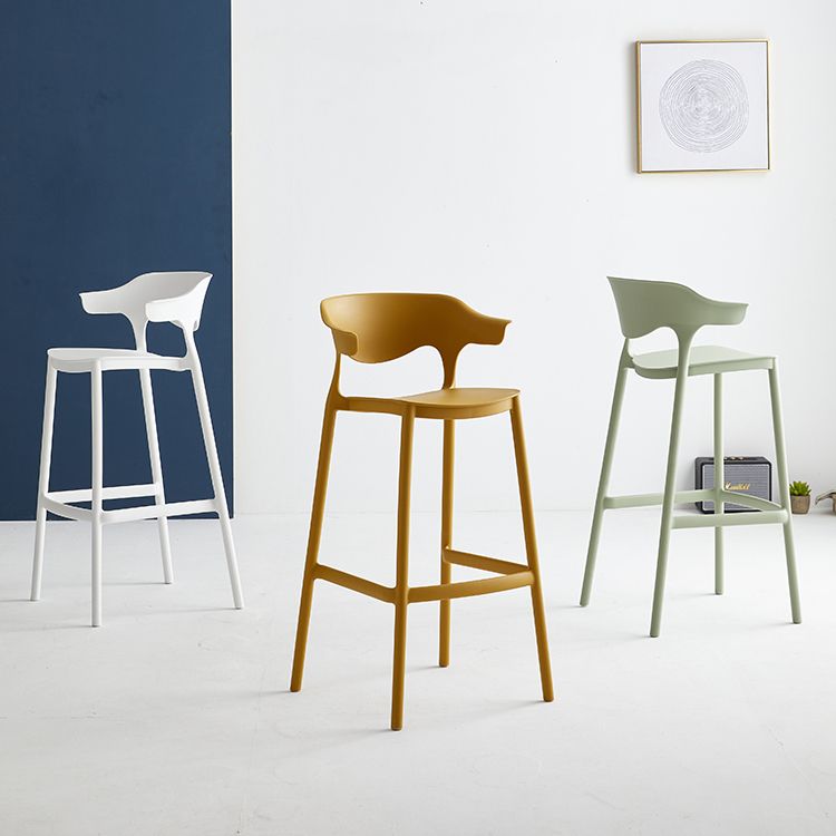 Macron Colorful Plastic Counter Stools Nordic Armrest Indoor Bar Stool Clearhalo 'Bar Furniture' 'Bar Stools' 'bar_stools' 'furn' 'furn_bar_stools' 'furniture_bar_stools' 'Kitchen & Dining Furniture' 'kitchen&dining_furn' 'kitchen' 'kitchen_furn' Furniture' 1200x1200_2886acb2-9b73-4fdf-9048-033d88eadf36