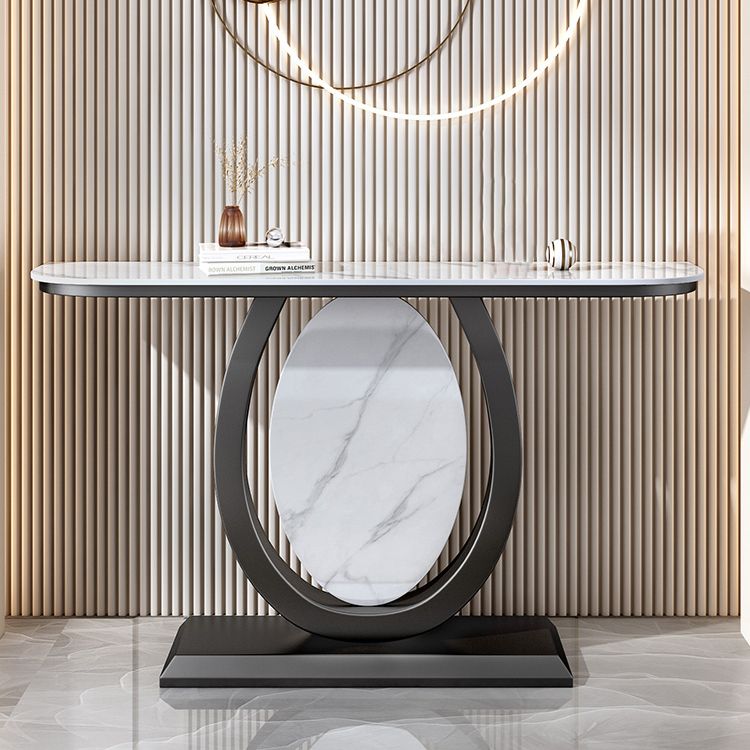 Tavolino console di accento console contemporanea mezza luna