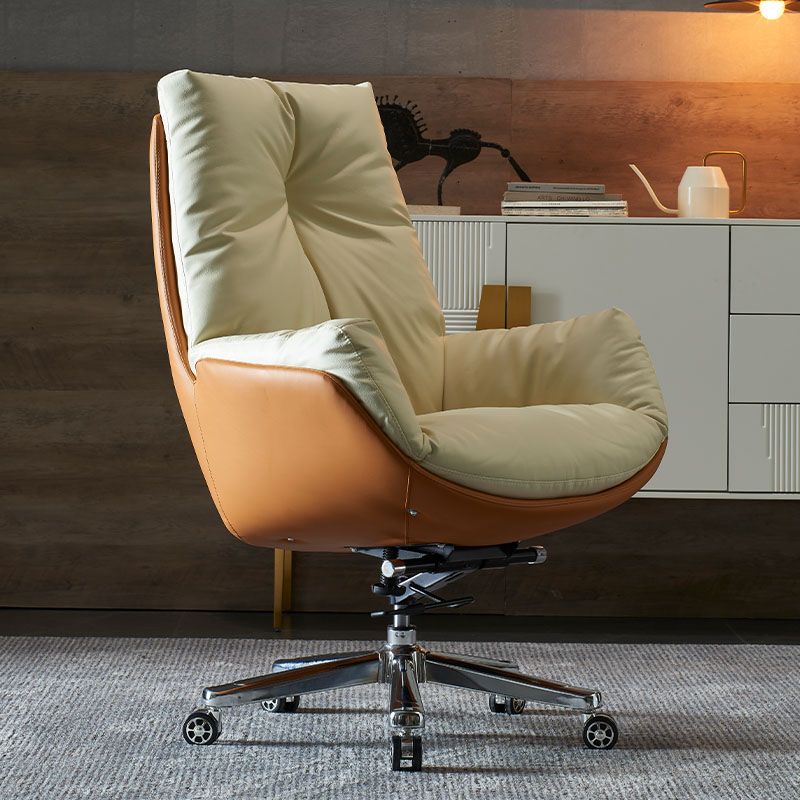 Silla de tareas de la mitad de la espalda silla de oficina tapizada de acero inoxidable con ruedas