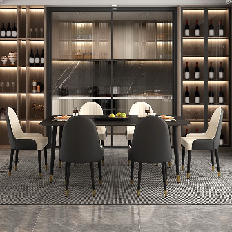 Modern 1/2/7 Pieces Dining Set Rectangle Stone Dining Table for Dining Room