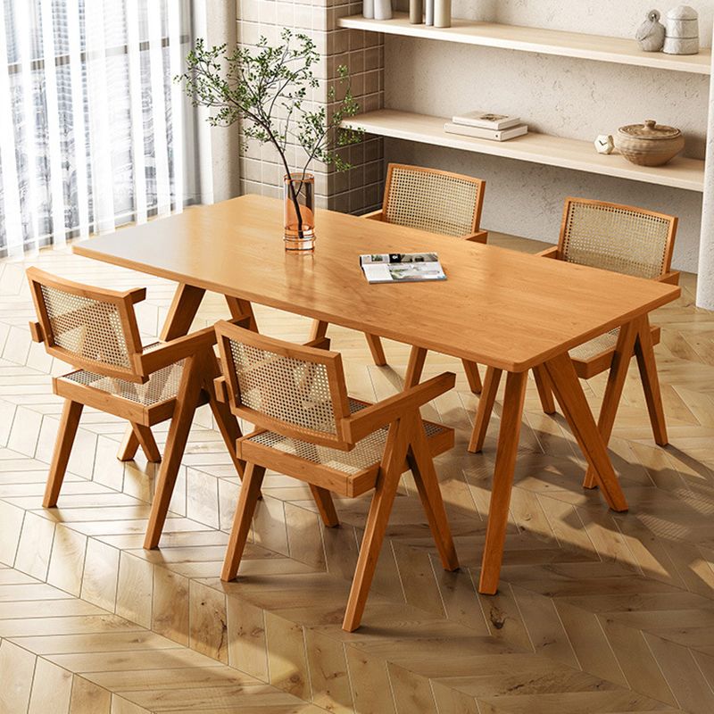 Modern 1/4/5 Pieces Dining Set Pine Wood Dining Table for Dining Room