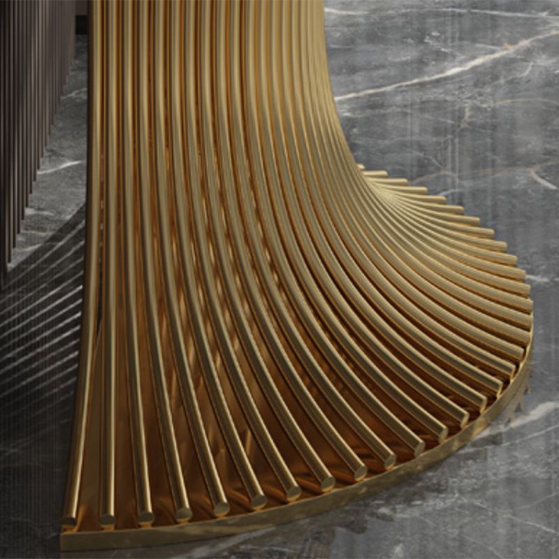 ホール用のステンレススチールブラケット付きグラムストーンソファコンソールテーブル