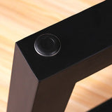 Banc de banc en bois massif de 11,8 "de largeur en bois de salle à manger naturelle avec des jambes en métal