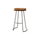 Solid Wood Dining Stools Scandinavian Bar Stools with Footrest
