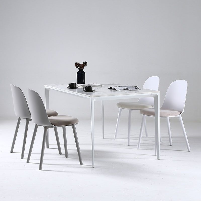 Scandinavian Style Plastic Dining Side Chair Home Open Back Armless Chair Clearhalo ' kitchen&dining_furn' 'Dining Chairs' 'Dining Tables & Seating' 'dining_chair' 'furn' 'furn_dining_chair' 'Furniture' 'furniture_dining_chair' 'Kitchen & Dining Furniture' 'kitchen' 1200x1200_288b74a1-a6a1-4149-b91e-1f6ef5ac28e0