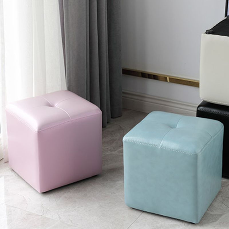 Modern Black Water Resistant Cube Square Leather Indoor Cube Clearhalo 'furn' 'furn_ottomans_poufs' 'Furniture' 'Living Room Furniture' 'Ottomans & Poufs' 'ottomans_poufs' 1200x1200_288b9d88-7251-4ece-9327-d7e1e90d6945