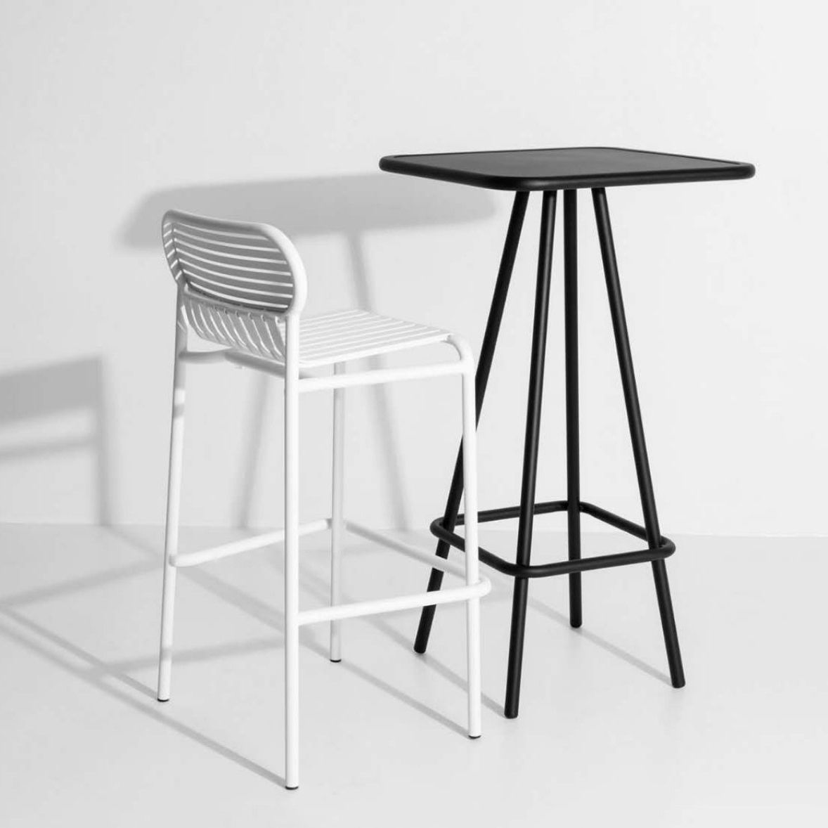1/2/4 Pieces Modern Bar Set Matte Finish Metal Bar Stool and Table Set
