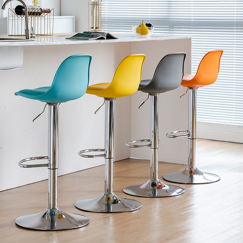 Scandinavian Adjustable Height Counter Stools Metal Leather Swivel Low Back Bar Stools Clearhalo 'Bar Furniture' 'Bar Stools' 'bar_stools' 'furn' 'furn_bar_stools' 'furniture_bar_stools' 'Kitchen & Dining Furniture' 'kitchen&dining_furn' 'kitchen' 'kitchen_furn' Furniture' 1200x1200_288f5d9b-9a16-4725-8e21-e16799d7270a