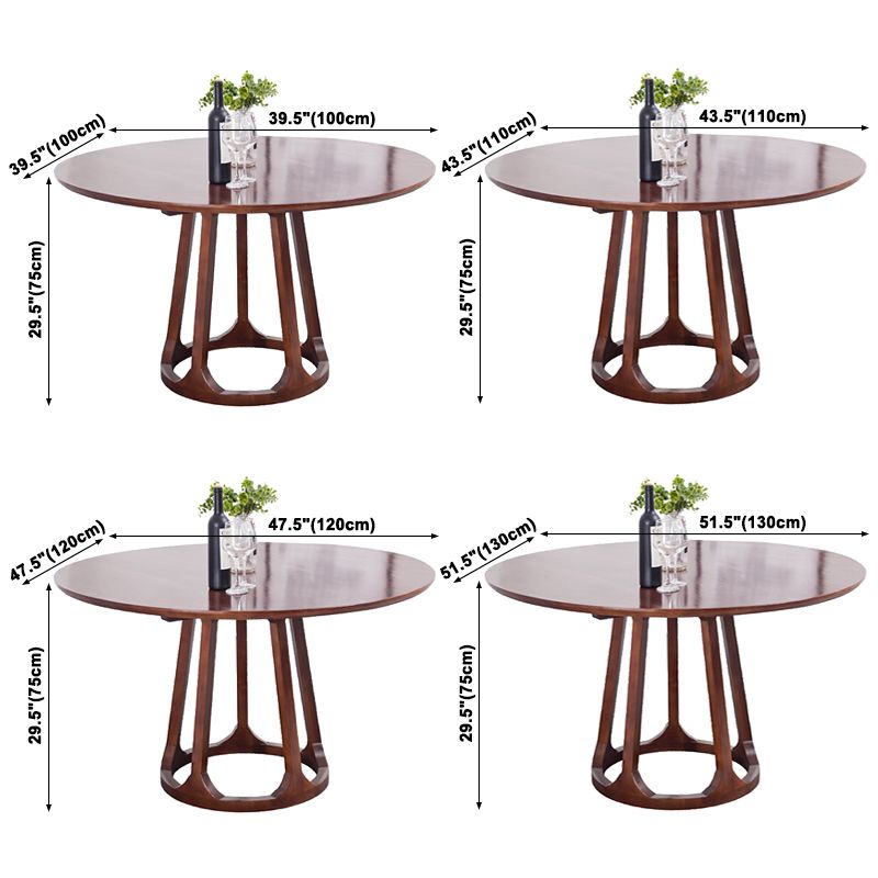 Simplicity Home Solid Wood Dining Table Round Shape Dining Table with Pedestal Base Clearhalo ' dining_table' 'Dining Tables & Seating' 'Dining Tables' 'furn' 'furn_dining_table' 'Furniture' 'furniture_dining_table' 'Kitchen & Dining Furniture' 'kitchen&dining_furn' 'kitchen' 'kitchen_dining_table' 1200x1200_289264d0-cf14-498b-8770-e5fbf719cea5